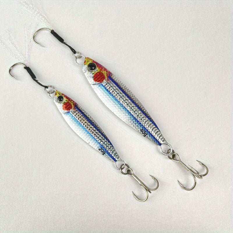 Amacure Fisch Laser Metal Jigs Saltwater Lures 10pcs Long Casting