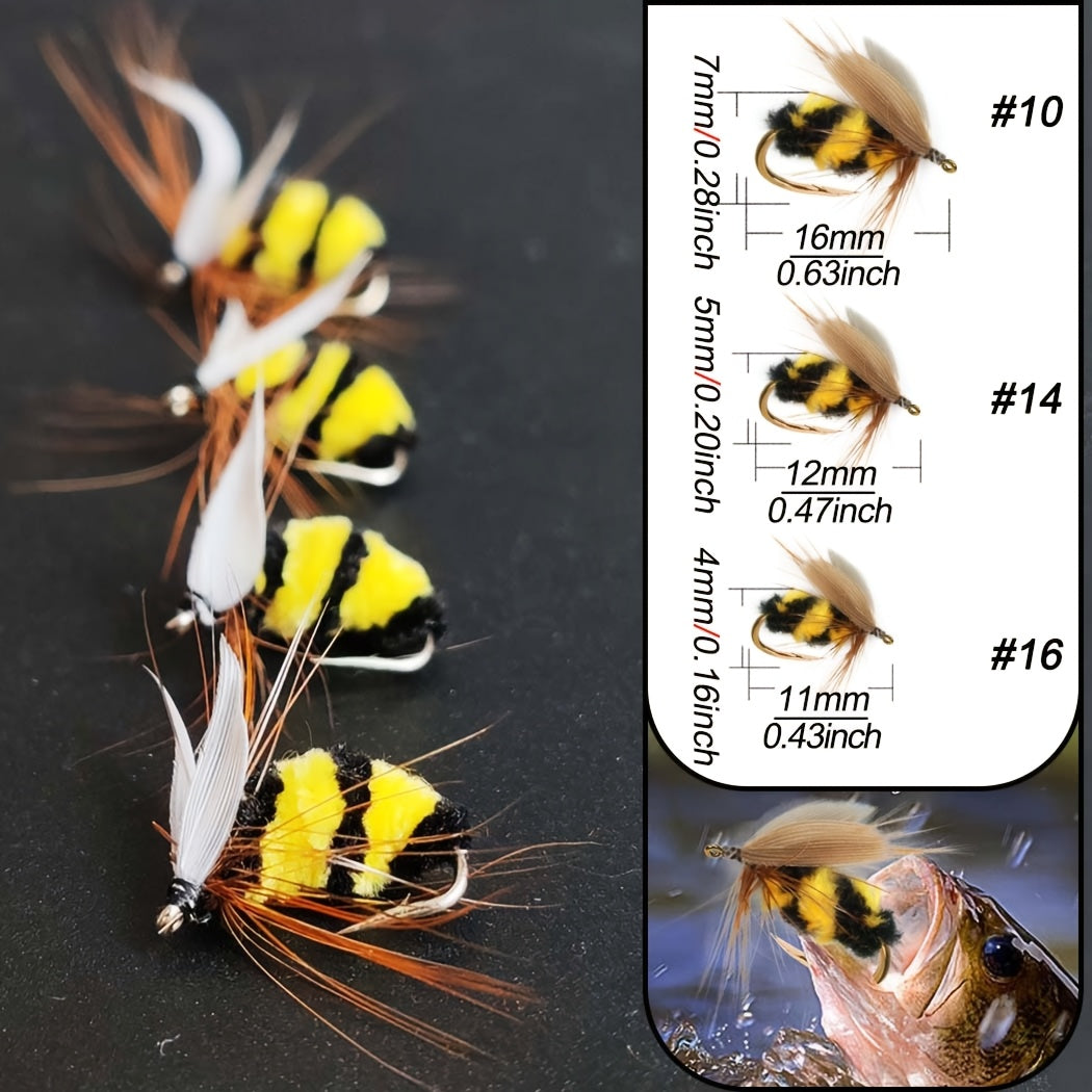 Fly Fishing Flies with Fly Box Kit for Bass Trout Salmon-2 Box Bundle (Total 70pcs Flies) Hand-Tied Dry Flies, Nymphs, Scud Streamers Lures Kit with Hooks
