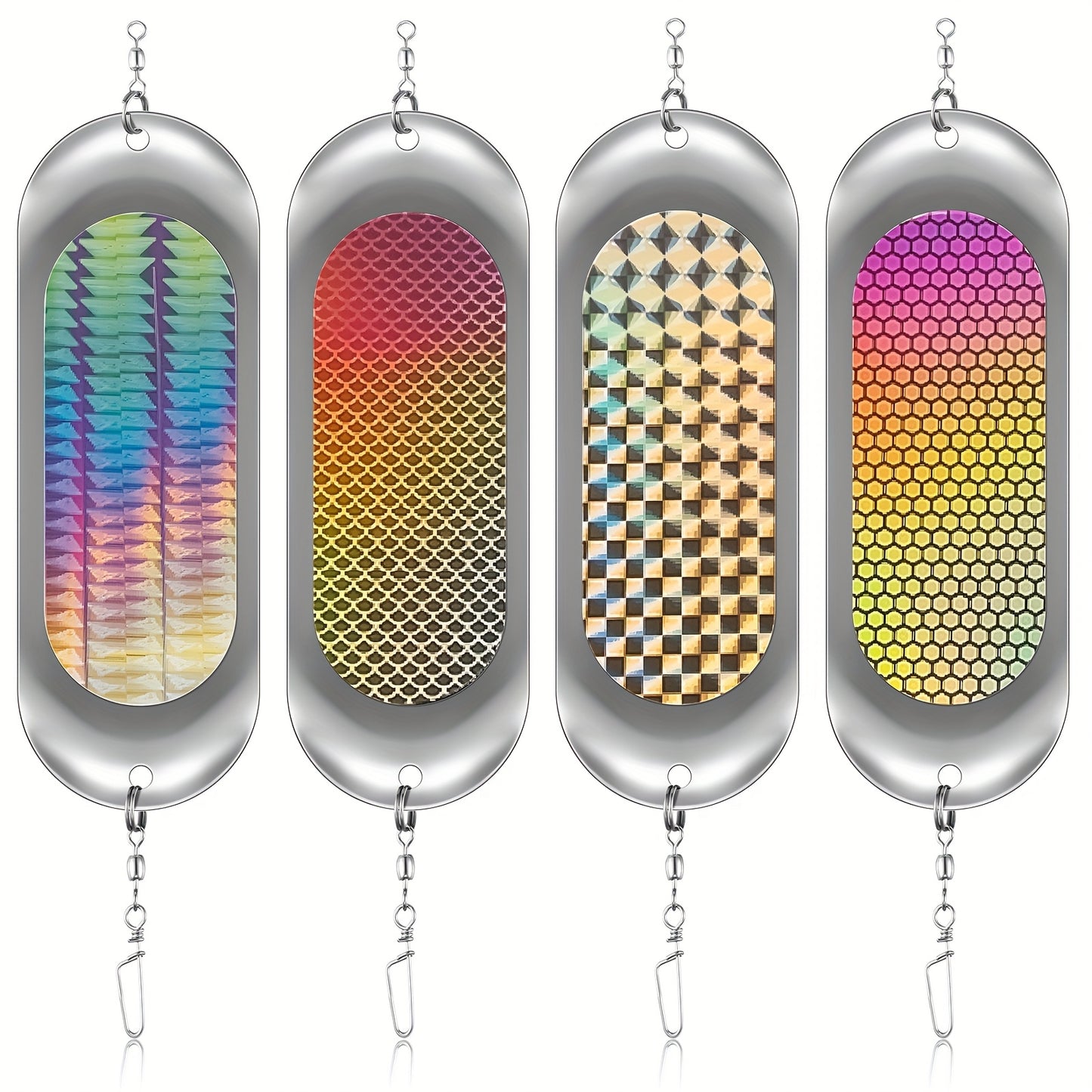 TENARE 4pc Kokanee Dodger Flashers For Salmon Trolling Lure