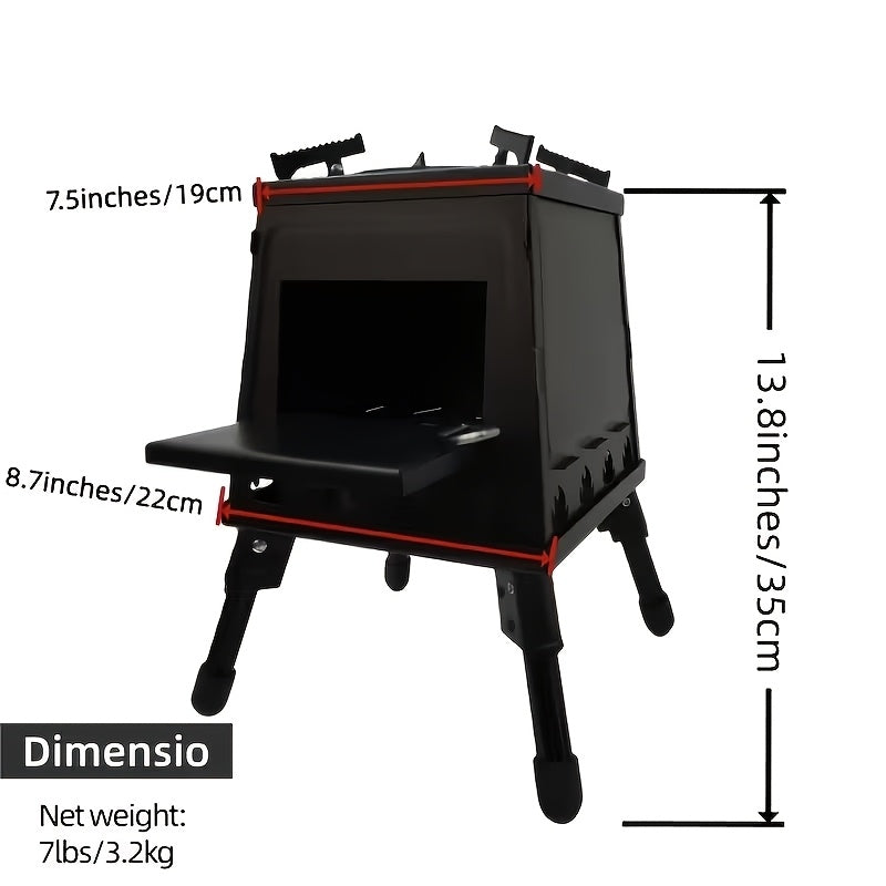 Portable Wood Burning Camp Stove Heavy Duty Outdoor Campfire Stove