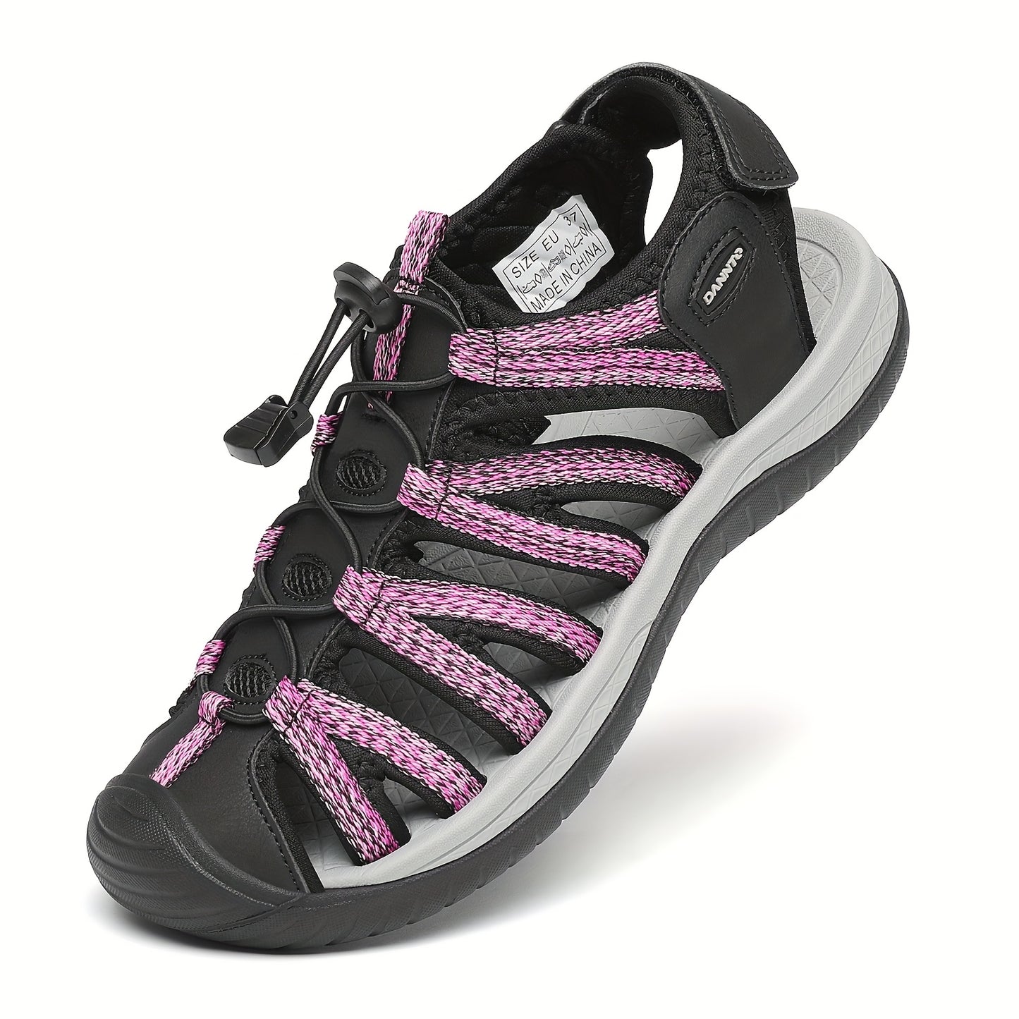 Women's Closed Toe Hiking Sandals with Adjustable Straps & Anti-Slip Rubber Sole - Lightweight Breathable Fabric Upper, Cushioned Comfort for Outdoor Walking, Beach, Camping & Travel - Blue, Hiking Accessories