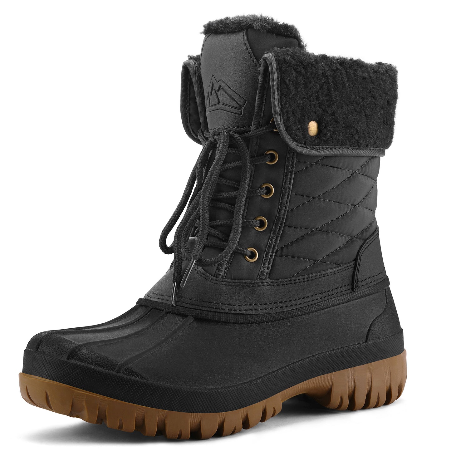 Women's Thermal Snow Boots Non Slip Mid Calf Rubber Sole