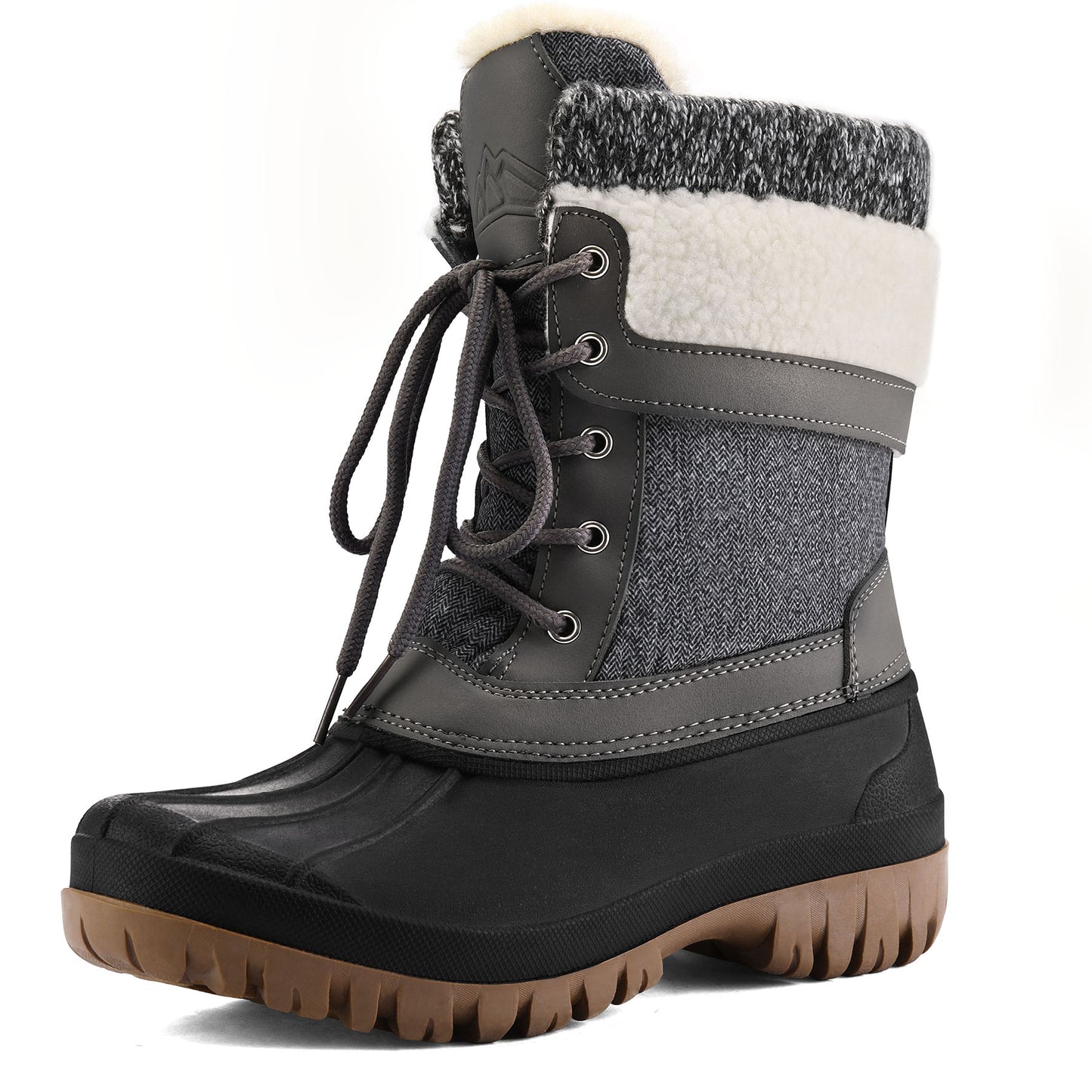 Women's Thermal Snow Boots Non Slip Mid Calf Rubber Sole