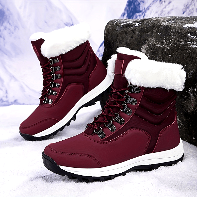 Cozy Warm Snow Boots Women High Top Outdoor Winter Footwear