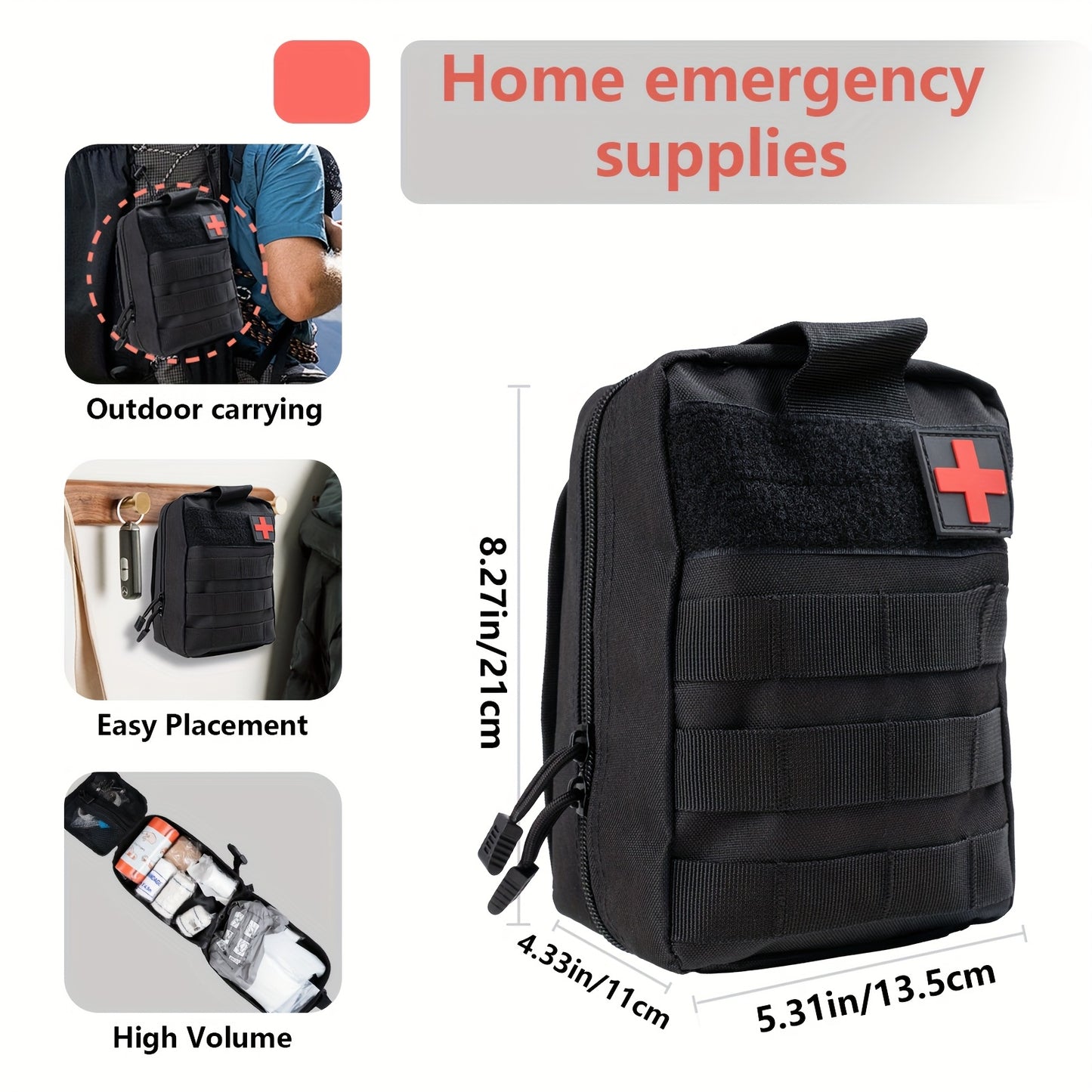 379pcs Of Multi-functional First Aid Kits Essential Safety Supplies for Home Outdoor Hiking And Exploration Portable First Aid Kits Equipped with Scissors Tweezers Etc Perfect Gifts for Family Members Husbands Or Friends Meet