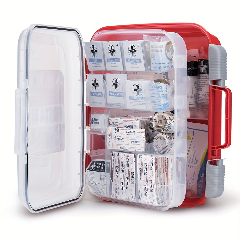 RHINO RESCUE OSHA All-Purpose First Aid Kit, Home & Office Professional Medical Supplies, Ideal for Outdoor, Emergency, Business