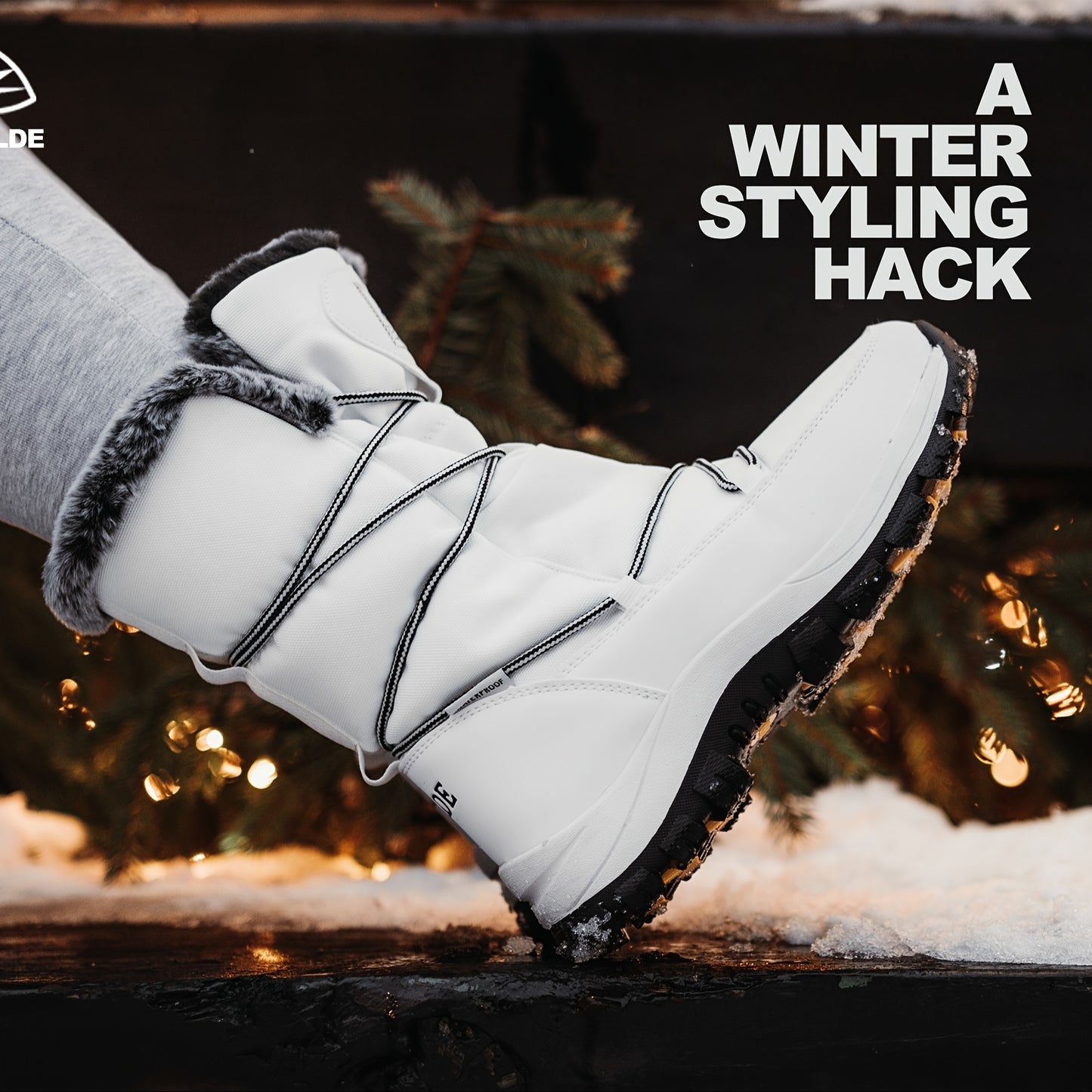 EARLDE Women's Waterproof Winter Snow Boots Lightweight Anti Slip Warm