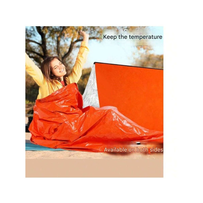 Thickened Reversible Survival Blanket for Camping and Mountaineering