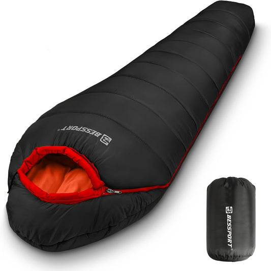 Bessport Mummy Sleeping Bag Extreme 3-Season For Adults