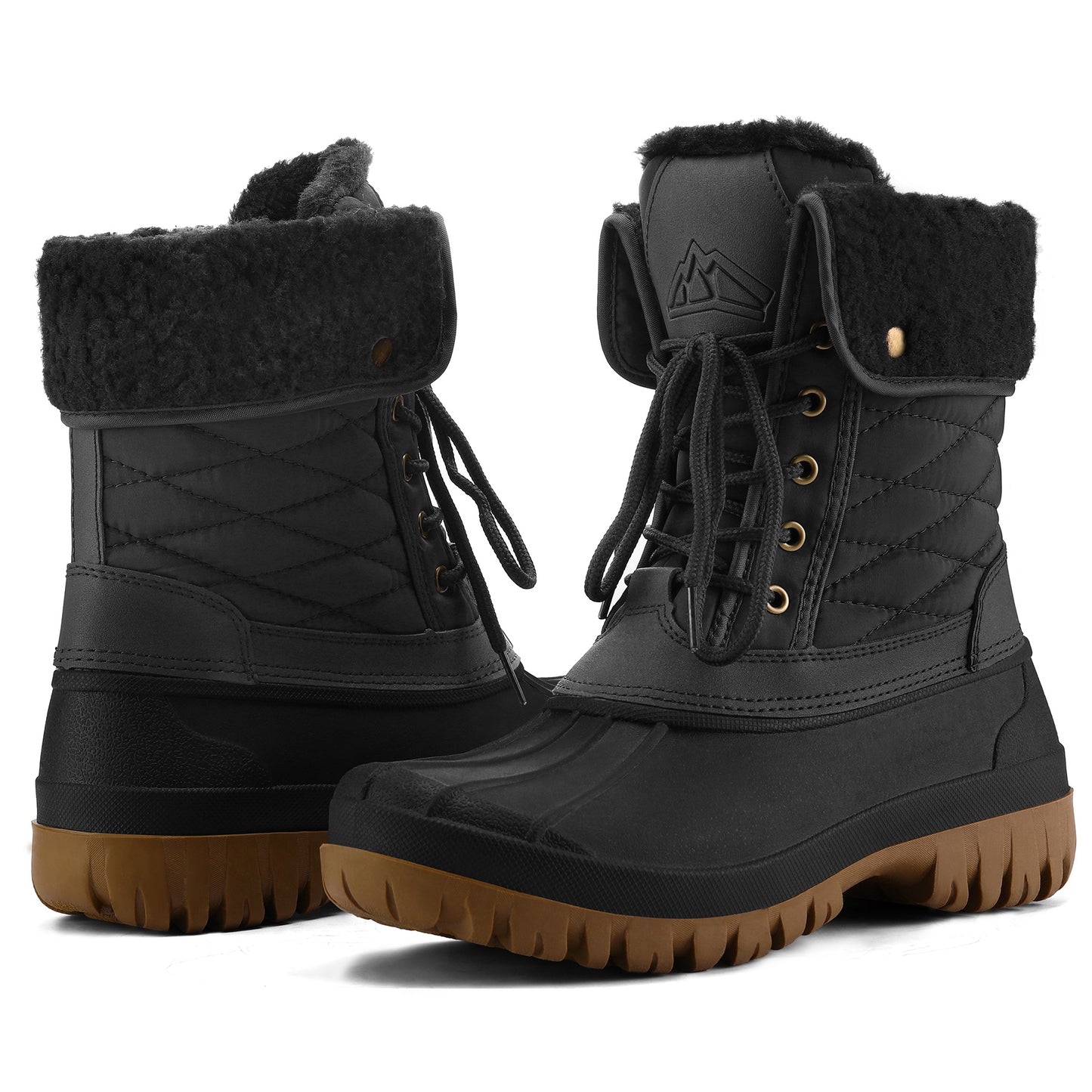 Women's Thermal Snow Boots Non Slip Mid Calf Rubber Sole
