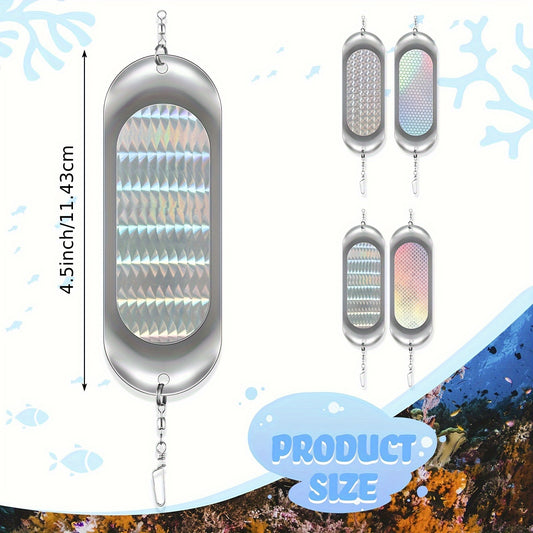 TENARE 4pc Kokanee Dodger Flashers For Salmon Trolling Lure