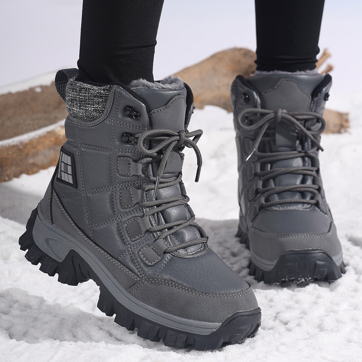 HDOXSE Womens Winter Snow Boots Non Slip TPR Outsole Warmth