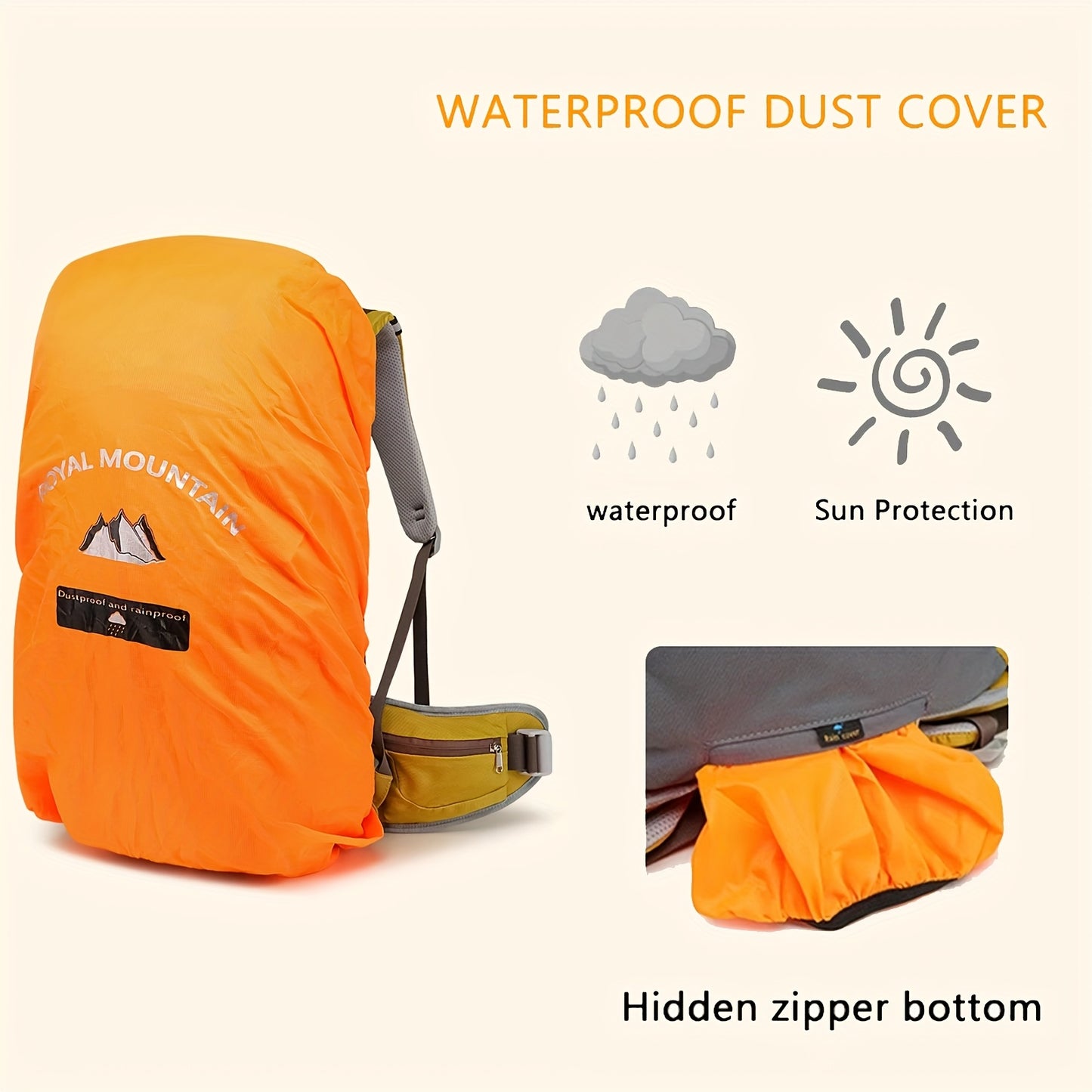 Royal Mountain Large Capacity Hiking Backpack Outdoor Travel Daypack