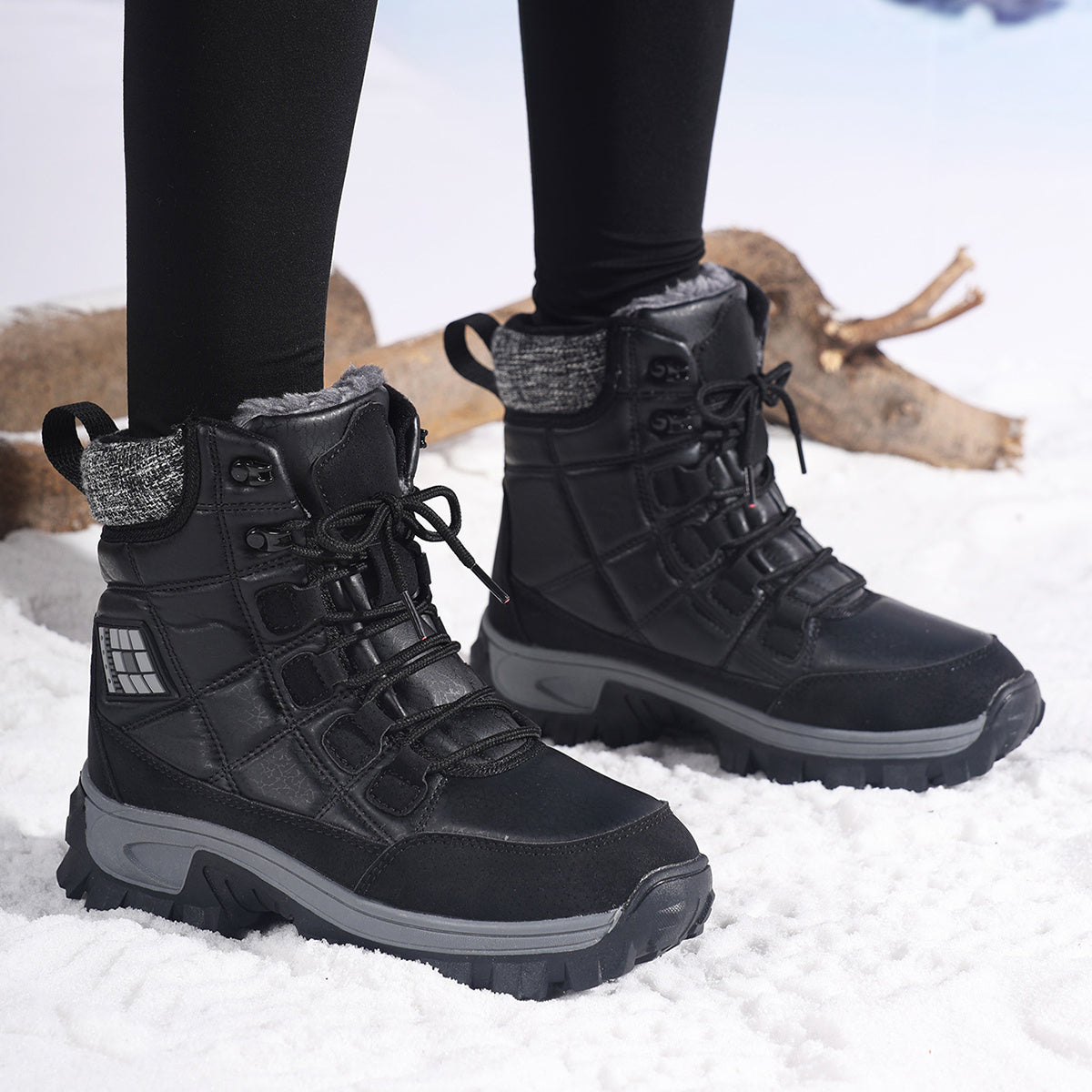 HDOXSE Womens Winter Snow Boots Non Slip TPR Outsole Warmth
