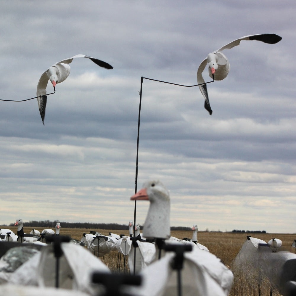 Snow Goose Flapping Motion Decoy For Marsh And Field Hunting Gear
