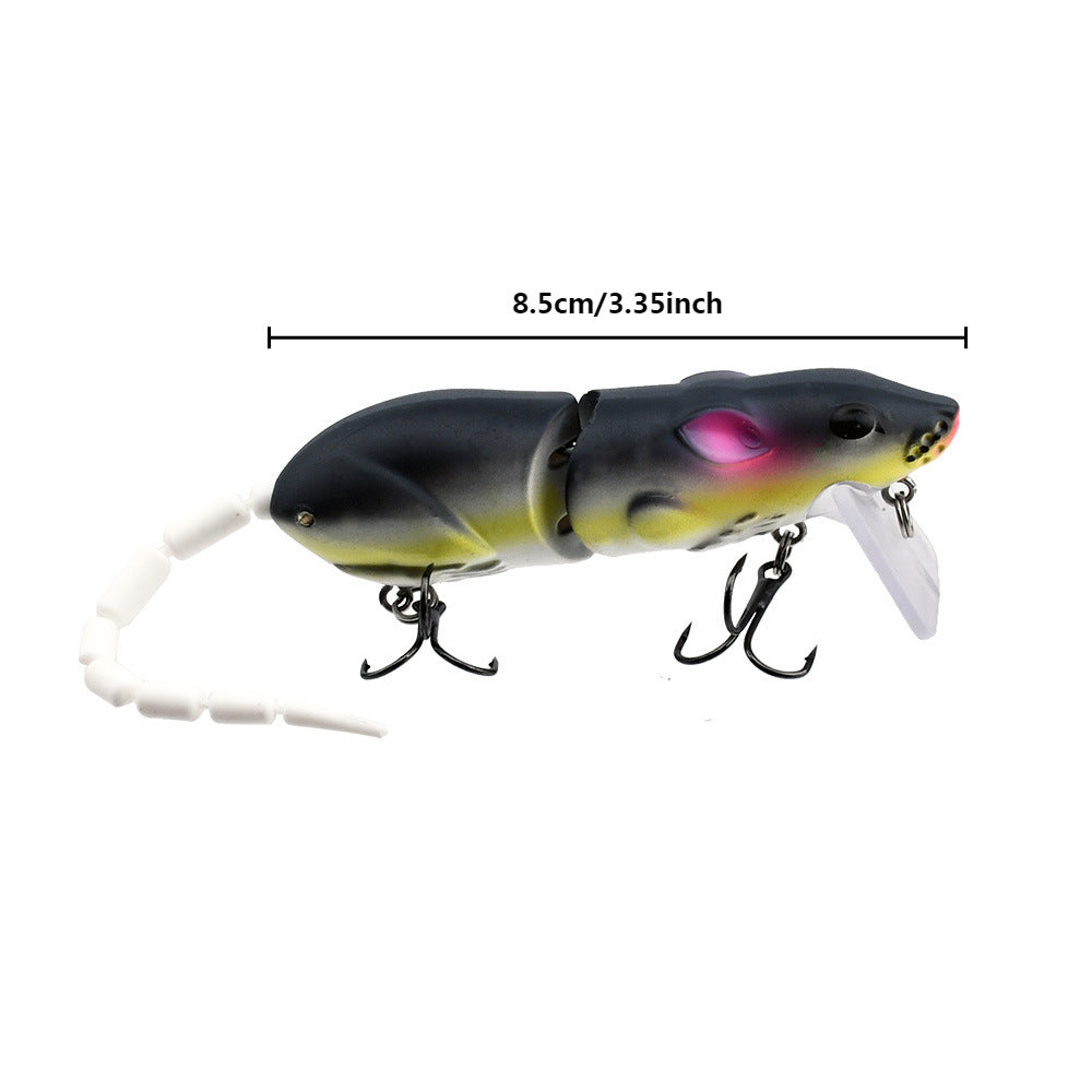 Heavy-Duty Weed-Resistant Segmented Mouse Lure for Freshwater and Saltwater
