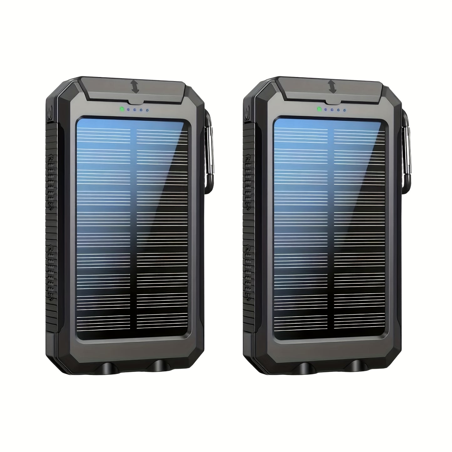 HXETERNAL 20000mAh Solar Charger With Dual USB Ports 2 Pack