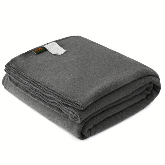 Merino Wool Bed Blanket Cozy Fleece Throw For All Seasons