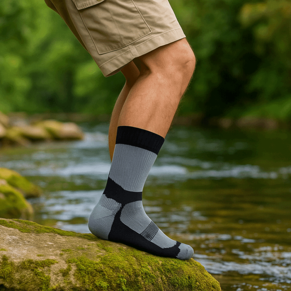 Men High Quality Nylon Hiking Socks Moisture Wicking Outdoor Performance