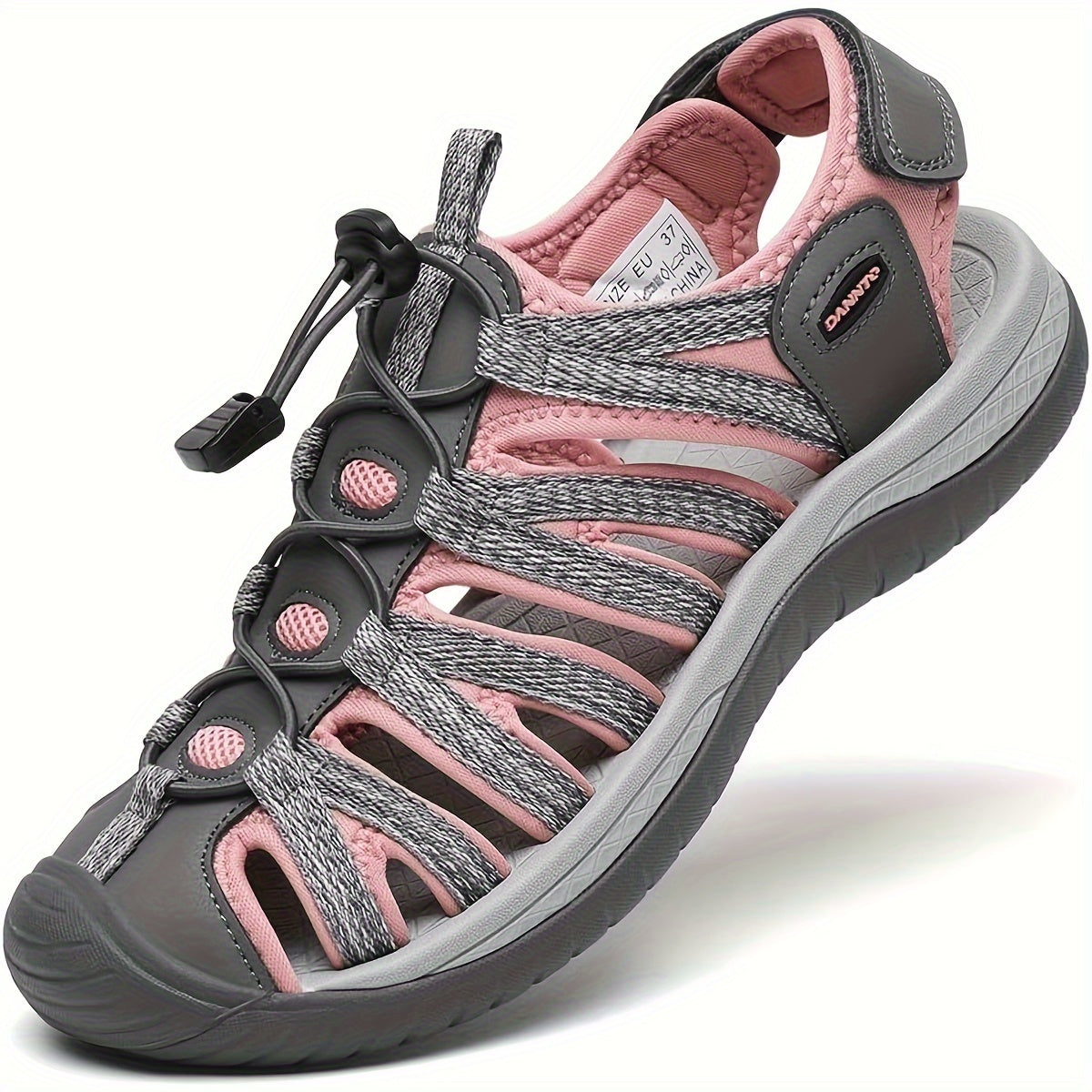 Women's Closed Toe Hiking Sandals with Adjustable Straps & Anti-Slip Rubber Sole - Lightweight Breathable Fabric Upper, Cushioned Comfort for Outdoor Walking, Beach, Camping & Travel - Blue, Hiking Accessories