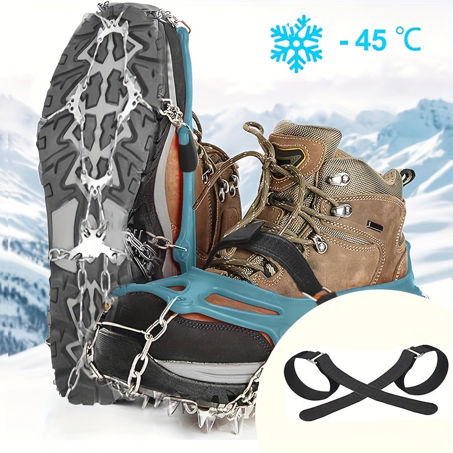 Stainless Steel Ice Cleats Crampons Traction Grips For Boots