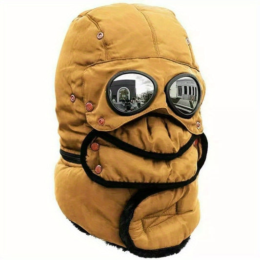 Unisex Winter Windproof Ski Mask With Detachable Glasses