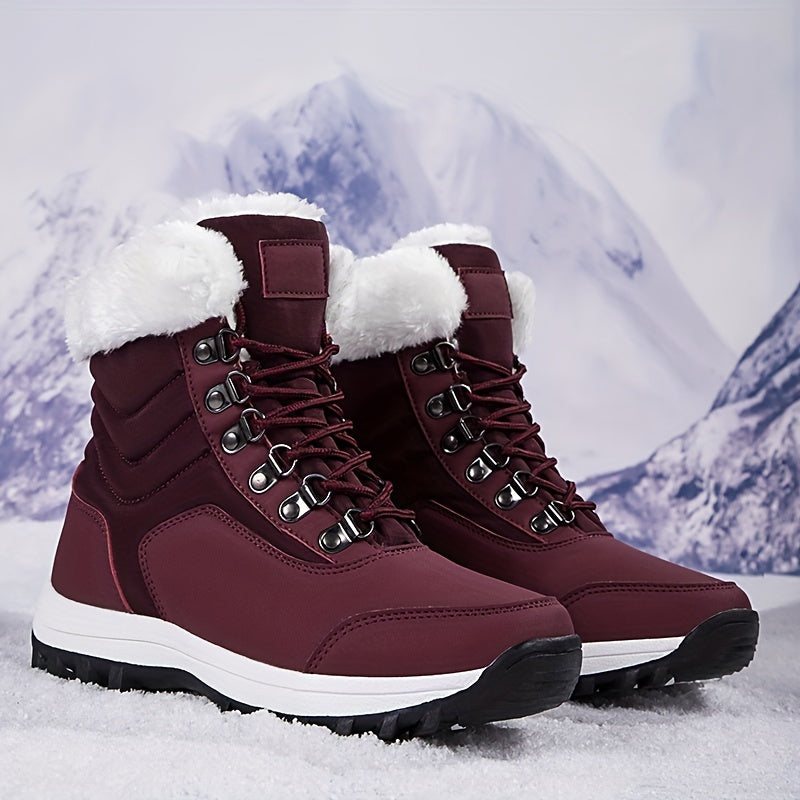 Cozy Warm Snow Boots Women High Top Outdoor Winter Footwear