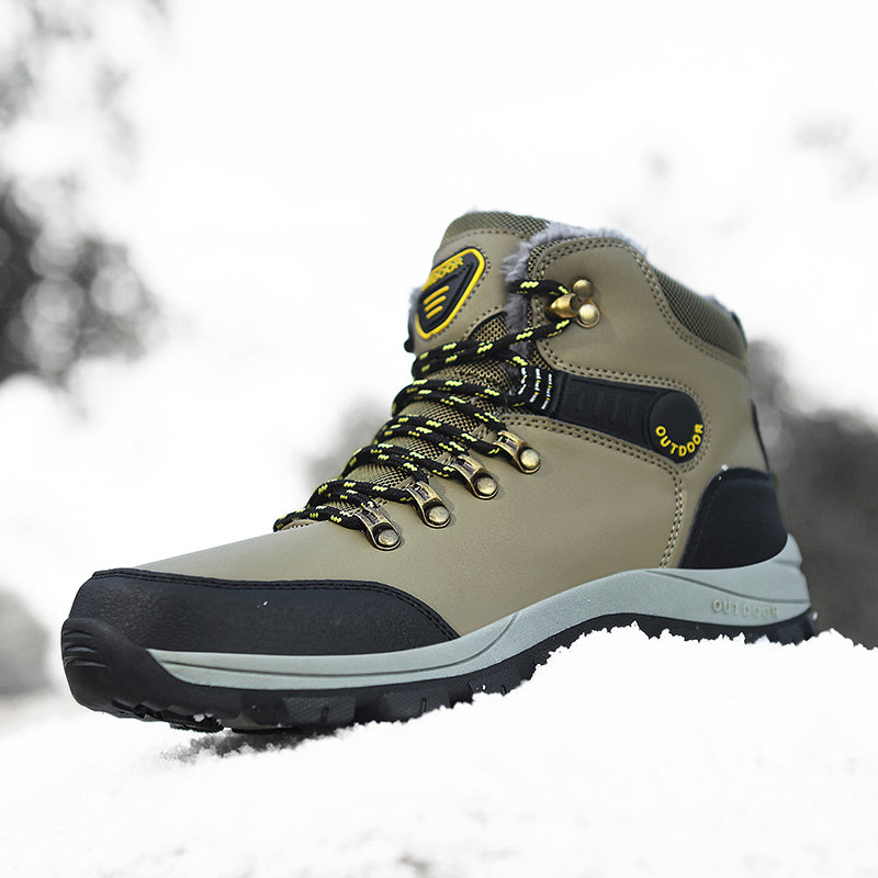 Men's & Women's All-Season Outdoor Hiking Boots - Heavy-Duty Upper & Rubber Sole, Comfortable Round Toe & Cushioned Insole, All-Terrain Traction Tread, Trekking, Snow, Mud, - All-Weather Durable Casual & Serious Hiking Boots