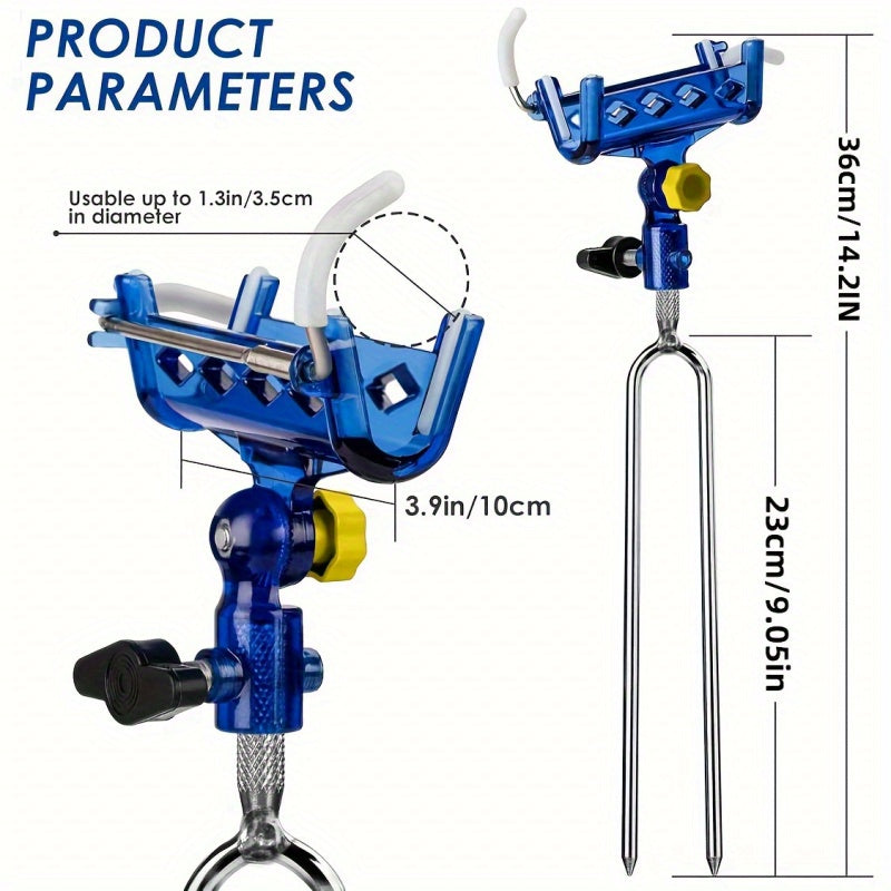 Heavy-Duty 360 Degree Adjustable Fishing Rod Holder Set Stainless Steel