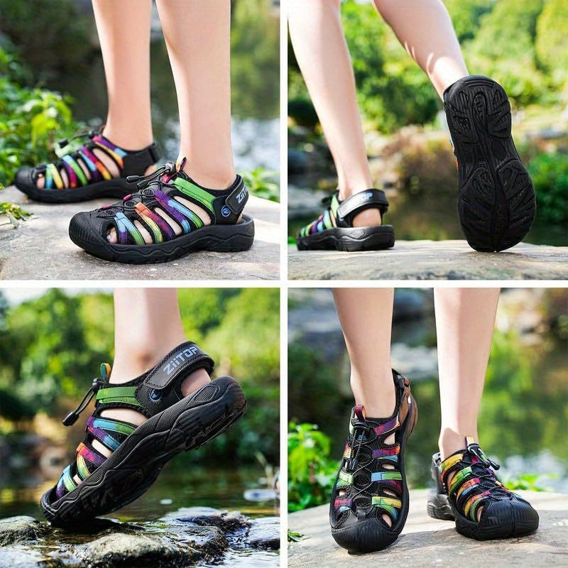 Womens Hiking Sandals Closed Toe Outdoor Walking Sandals Lightweight EVA