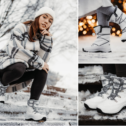 EARLDE Women's Waterproof Winter Snow Boots Lightweight Anti Slip Warm