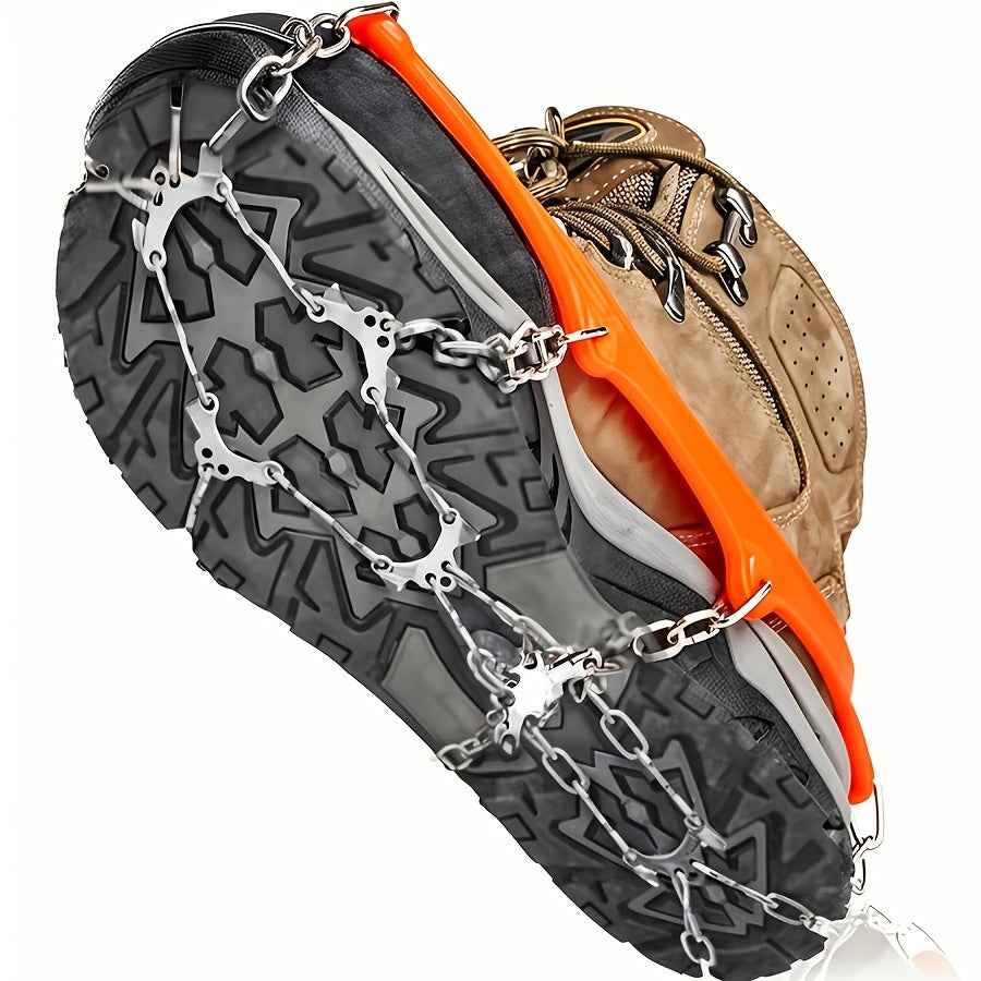 Stainless Steel Ice Cleats Crampons Traction Grips For Boots