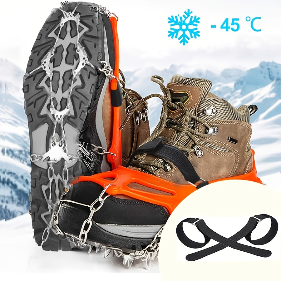 Stainless Steel Ice Cleats Crampons Traction Grips For Boots