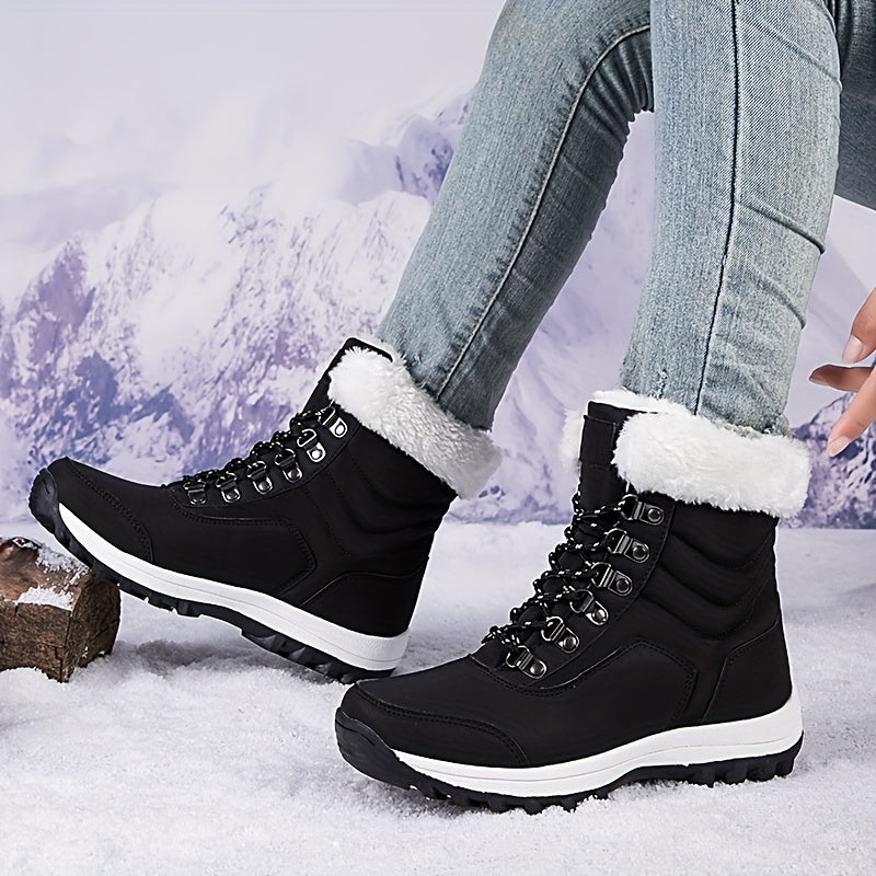 Cozy Warm Snow Boots Women High Top Outdoor Winter Footwear