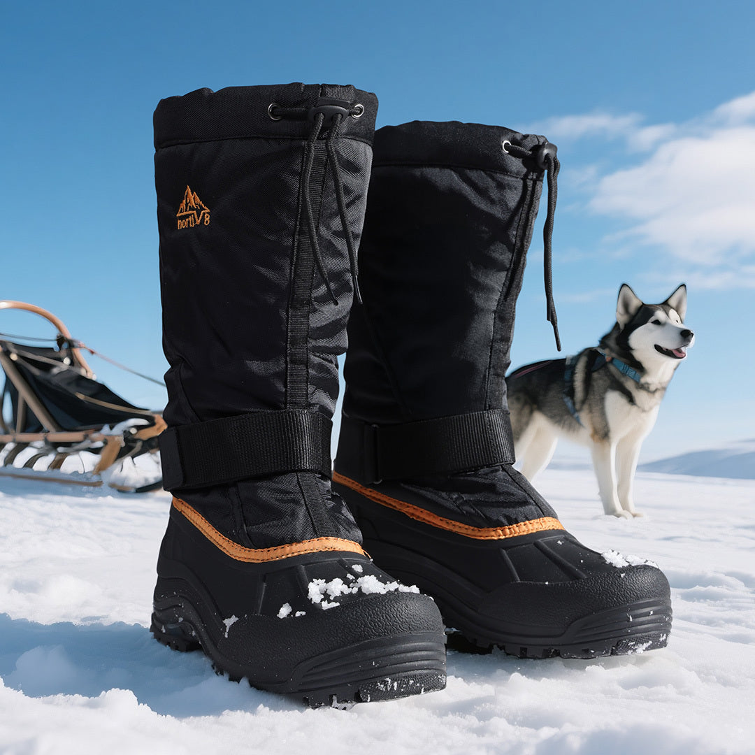 NORTIV8 Men Waterproof Winter Hiking Boots With Warm Fur Liner