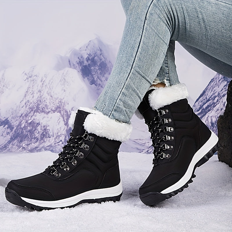 Cozy Warm Snow Boots Women High Top Outdoor Winter Footwear