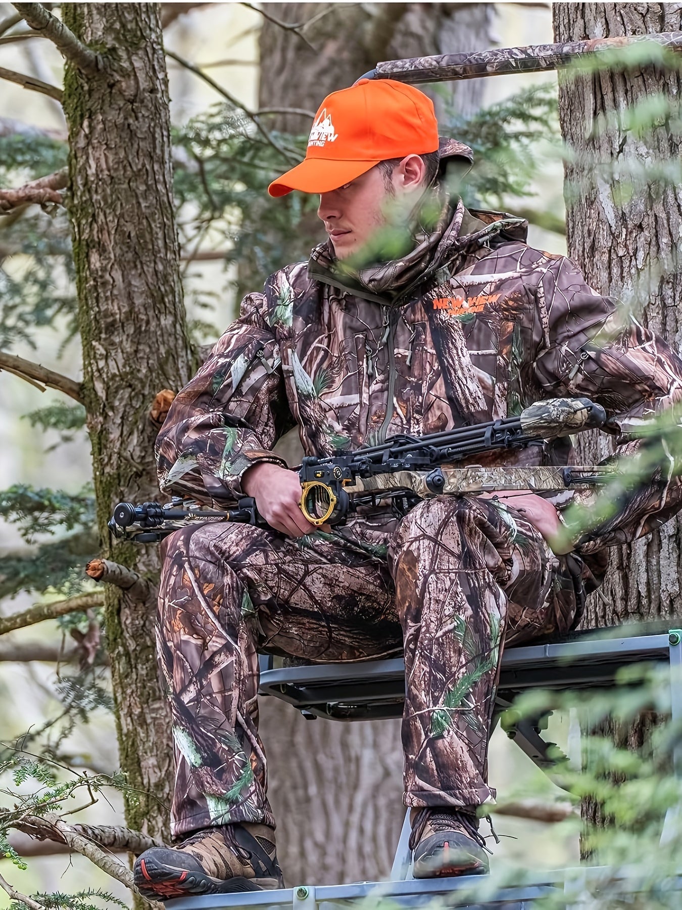 NEW VIEW Camo Hunting Clothes For Men, Winter Warm Hunting Jacket And Pants, Fleece Lined Hunting Suit For Deer Duck Bow Hunts