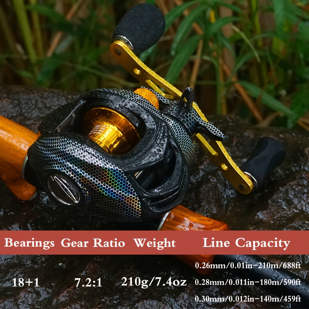 Lingkun Ultra Lightweight Baitcasting Reel With Smooth Drag System