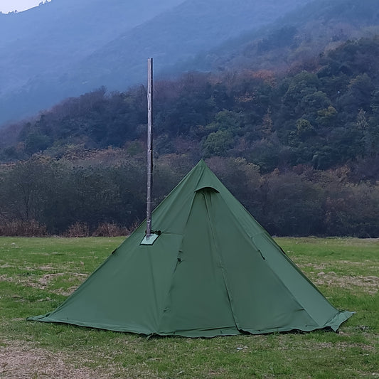 Tipi Camping Tent All-Season 3-4 Person With Stove Jack