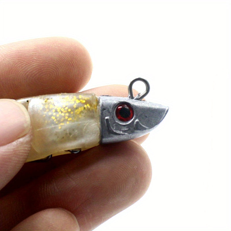 Six Mixed Jig Head Soft Bait Paddle Tail for Fishing