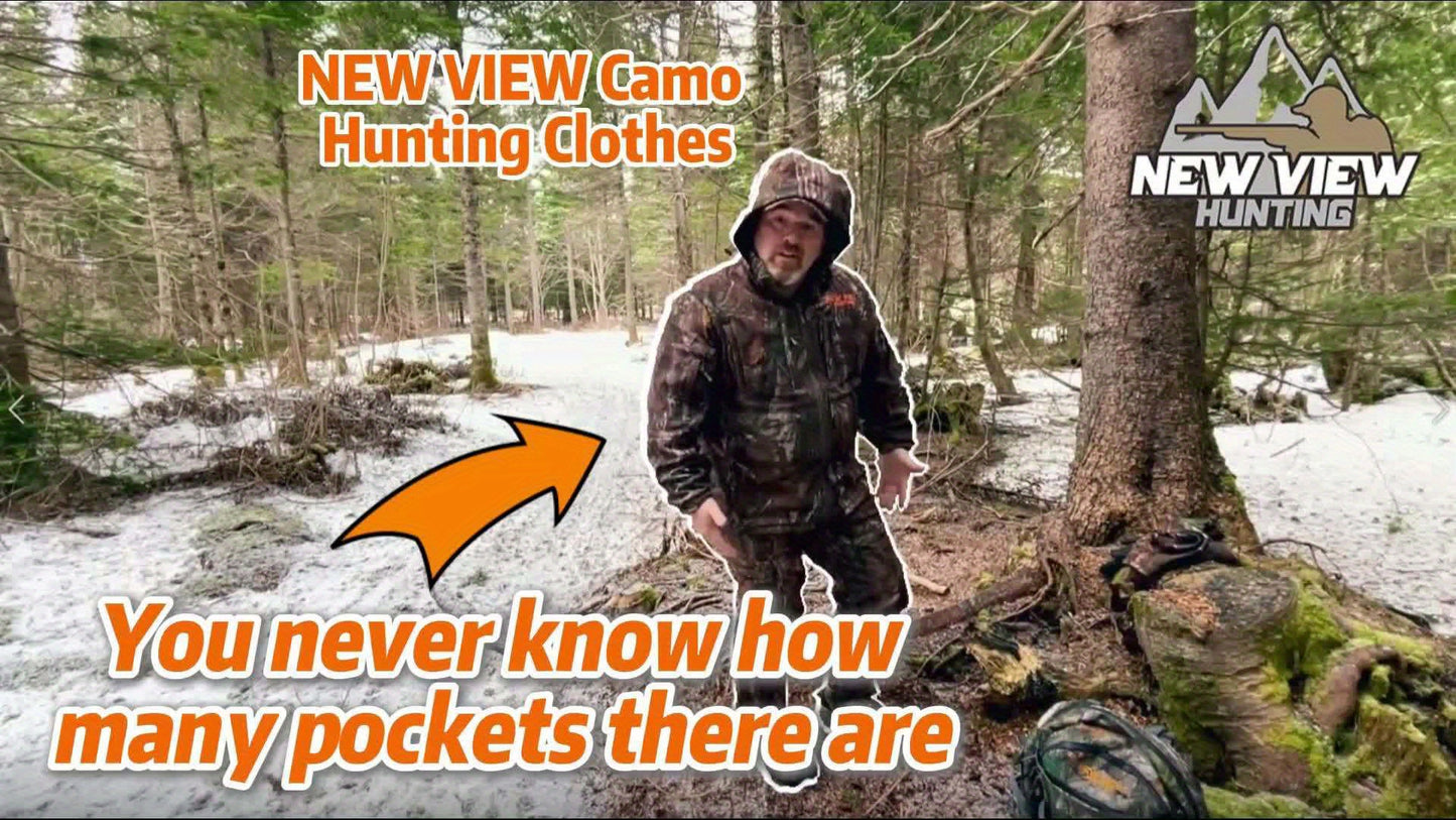 NEW VIEW Camo Hunting Clothes For Men, Winter Warm Hunting Jacket And Pants, Fleece Lined Hunting Suit For Deer Duck Bow Hunts