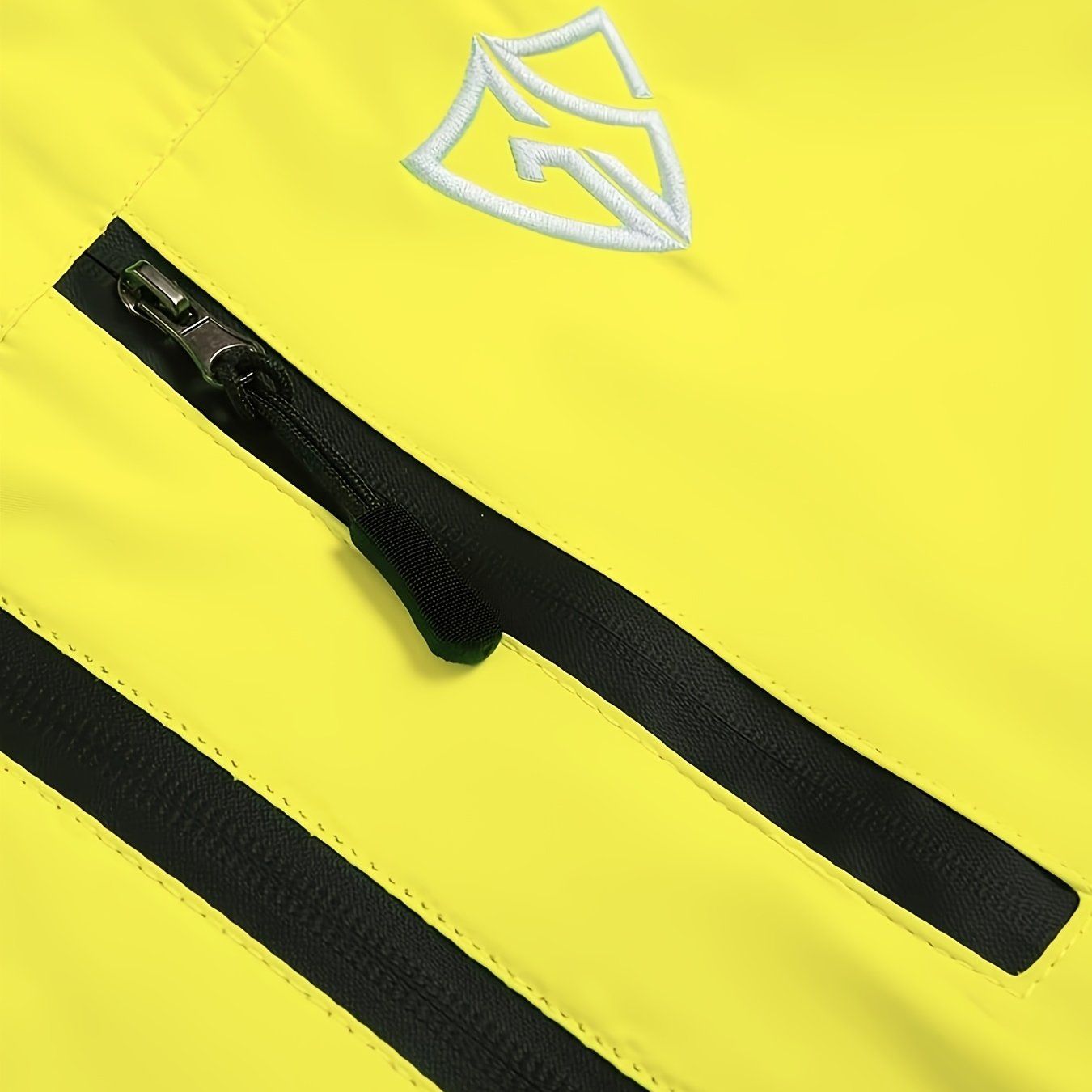 Men's Waterproof Rain Jacket With Hood And Windproof Zippered Pockets