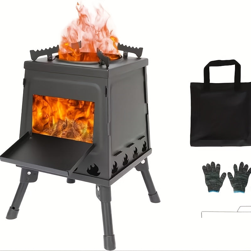 Portable Wood Burning Camp Stove Heavy Duty Outdoor Campfire Stove