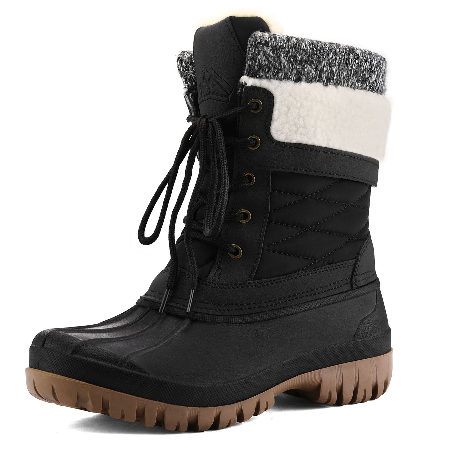 Women's Thermal Snow Boots Non Slip Mid Calf Rubber Sole