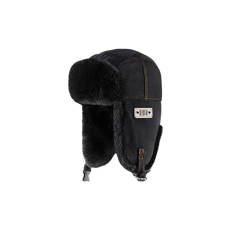 Unisex Winter Ear Protection Lei Feng Hat With Plush Lining
