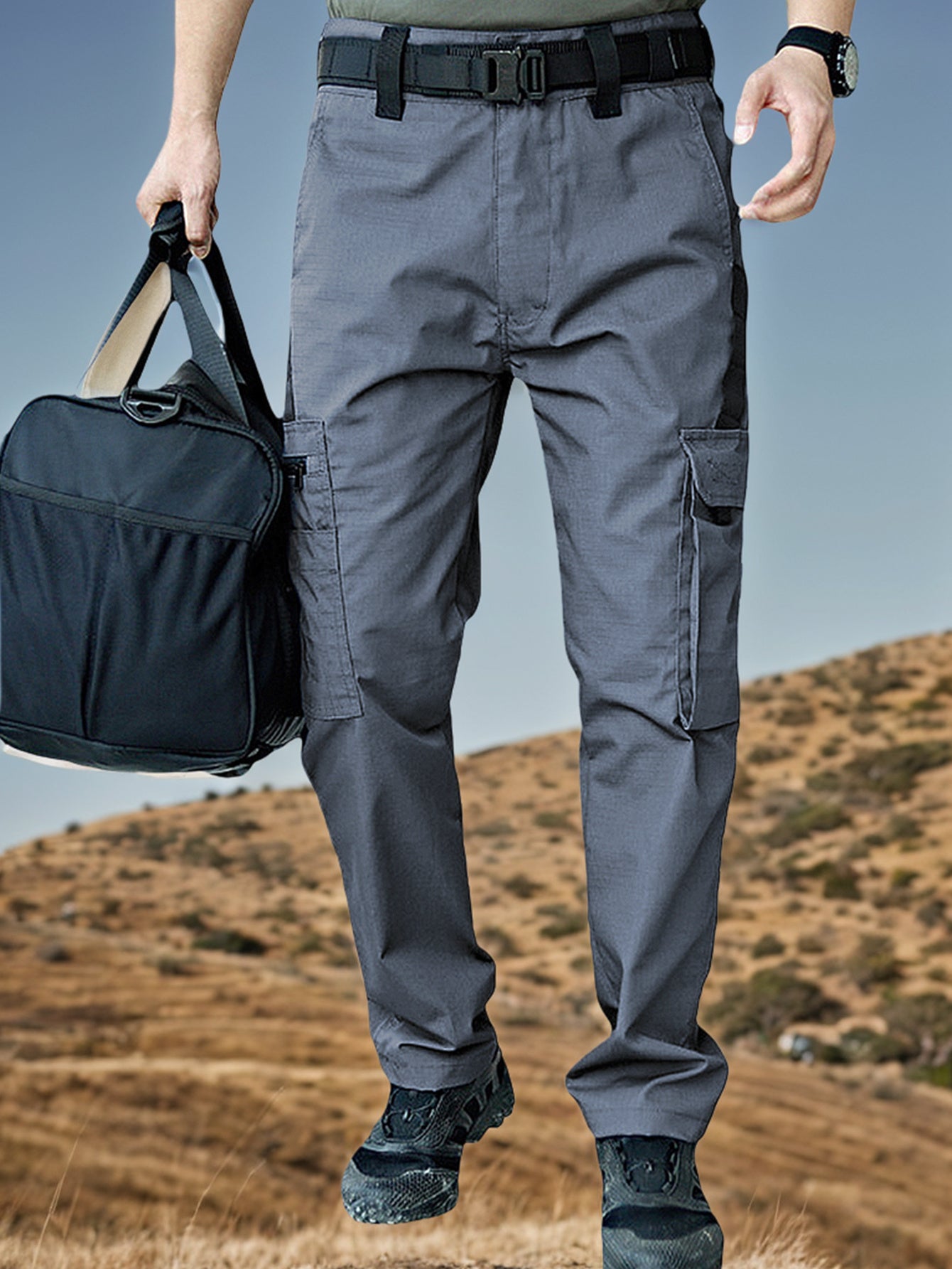 4 Pack Tactical Pants for Men Stretch, Ripstop Work Pants for Men, Lightweight Hiking Cargo Pants, Outdoor Apparel, Gift for Summer