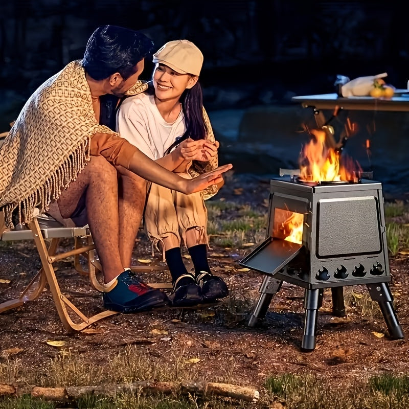 Portable Wood Burning Camp Stove Heavy Duty Outdoor Campfire Stove