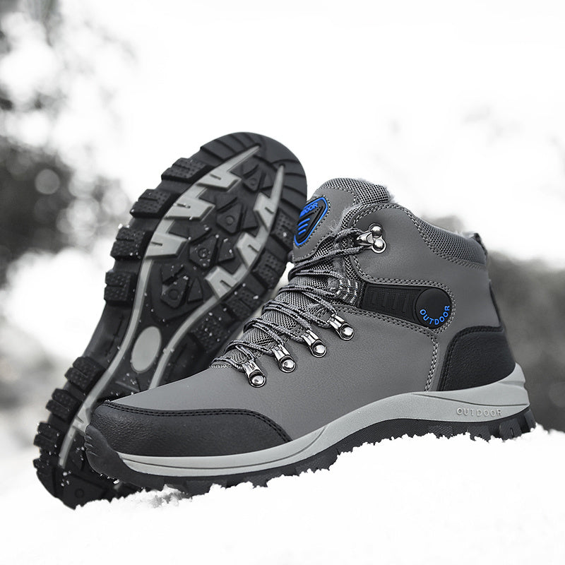 Men's & Women's All-Season Outdoor Hiking Boots - Heavy-Duty Upper & Rubber Sole, Comfortable Round Toe & Cushioned Insole, All-Terrain Traction Tread, Trekking, Snow, Mud, - All-Weather Durable Casual & Serious Hiking Boots