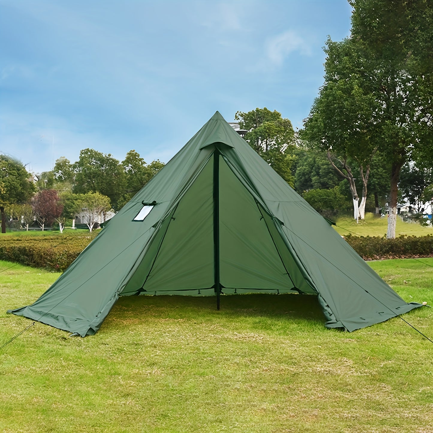 Tipi Camping Tent All-Season 3-4 Person With Stove Jack