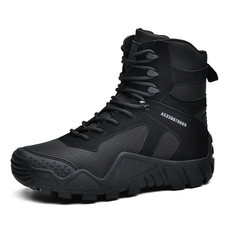 Men's Ankle High Waterproof Hiking Boots Breathable Shock Absorbing